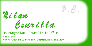 milan csurilla business card